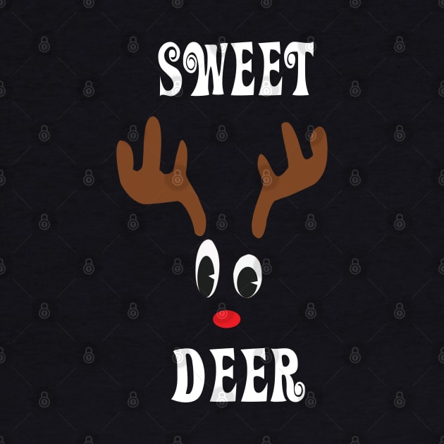 Sweet Reindeer Deer Red nosed Christmas Deer Hunting Hobbies Interests by familycuteycom